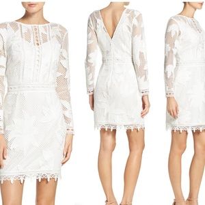 Adelyn Rae White Floral Sheath Dress